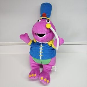 VINTAGE Barney The Dinosaur Marching Band Director Leader 14" Plush 2006 Nanco